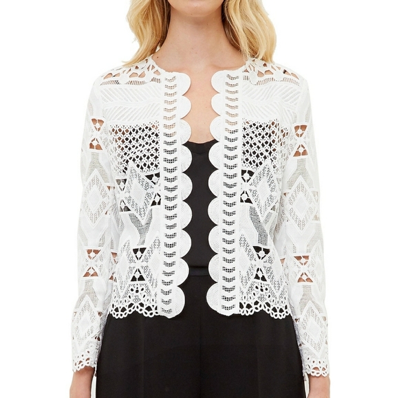 ted baker white cropped jacket
